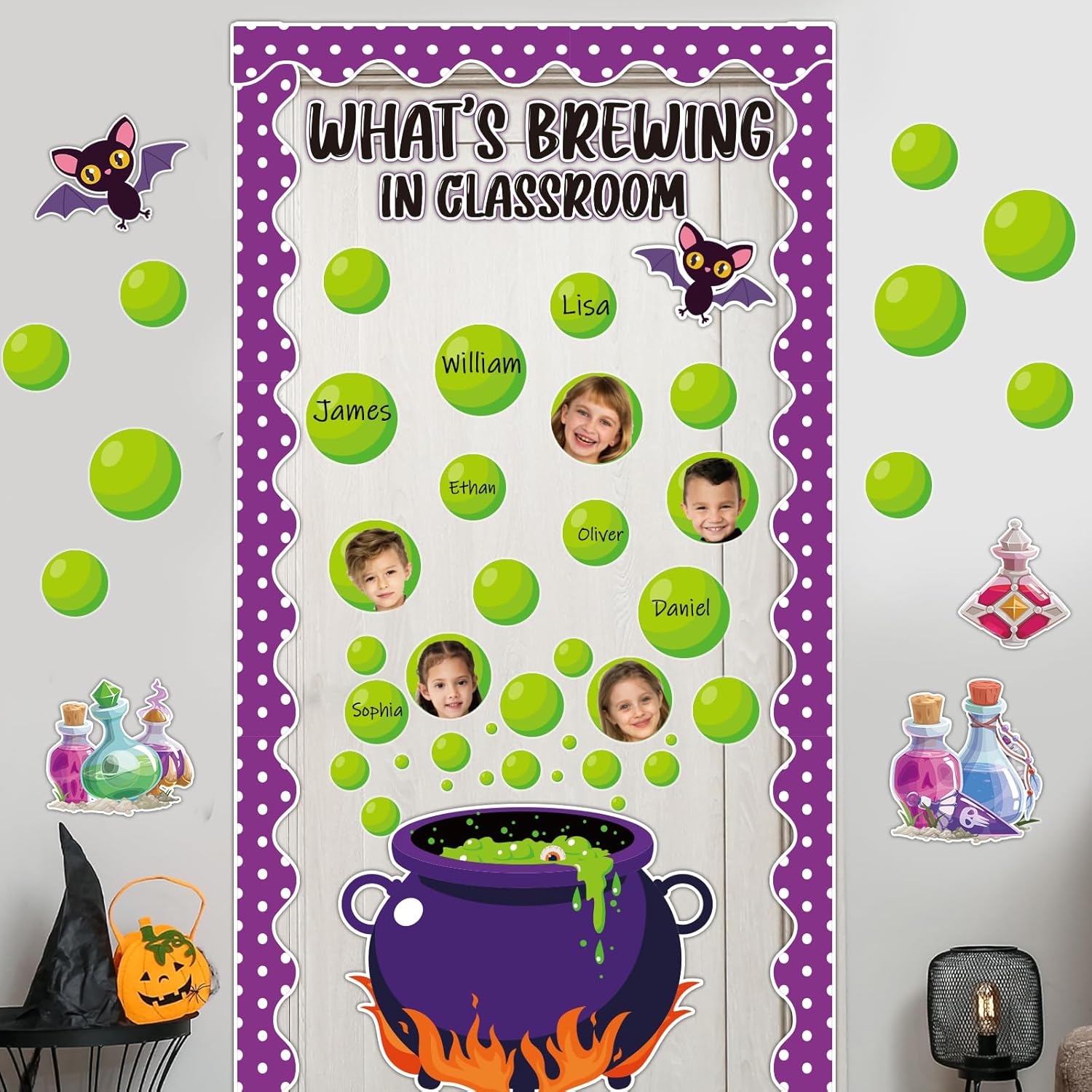 Halloween Bulletin Board Decorations Set for Classroom and Home
