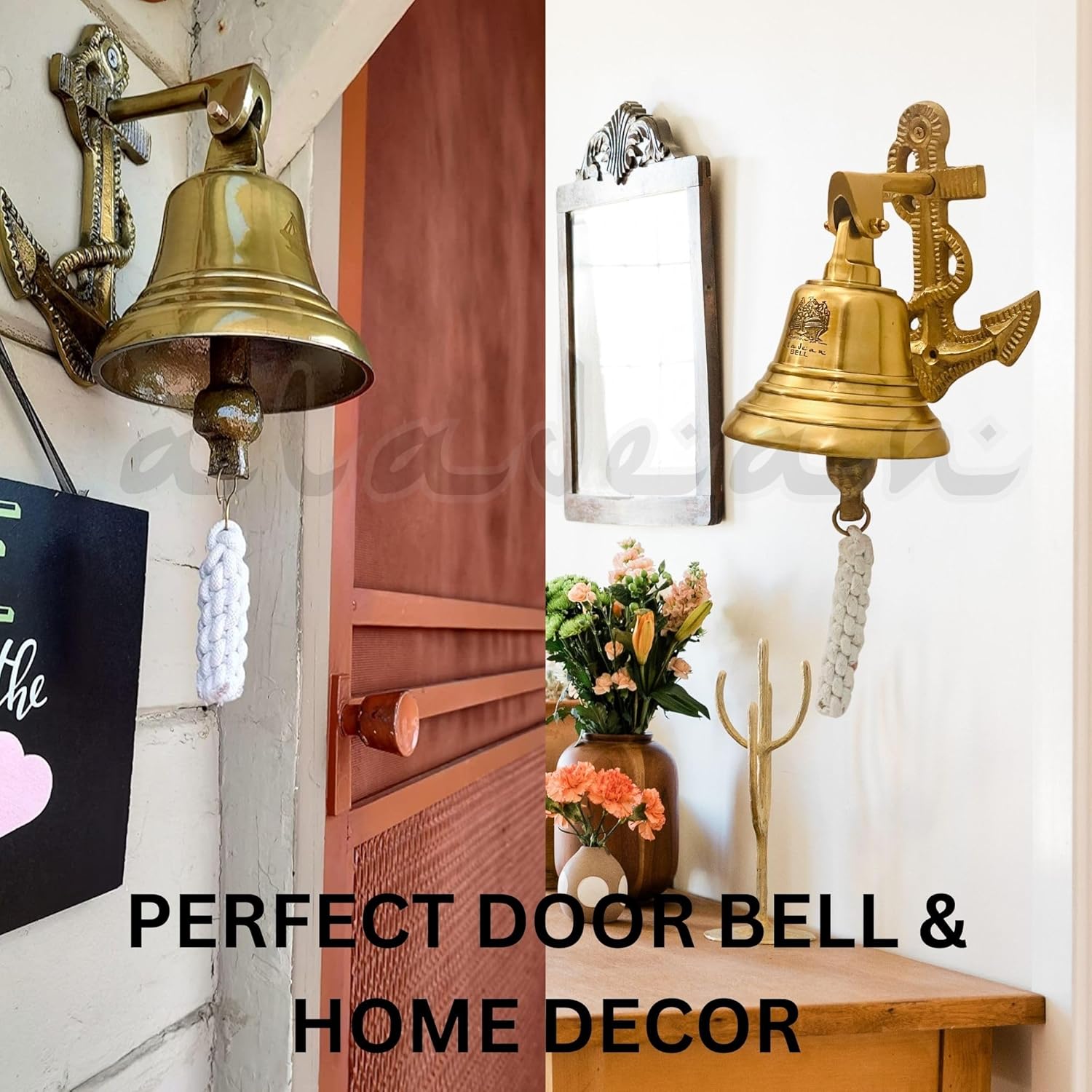 Anchor Ship Bell Large Wall Mounted Call Bell