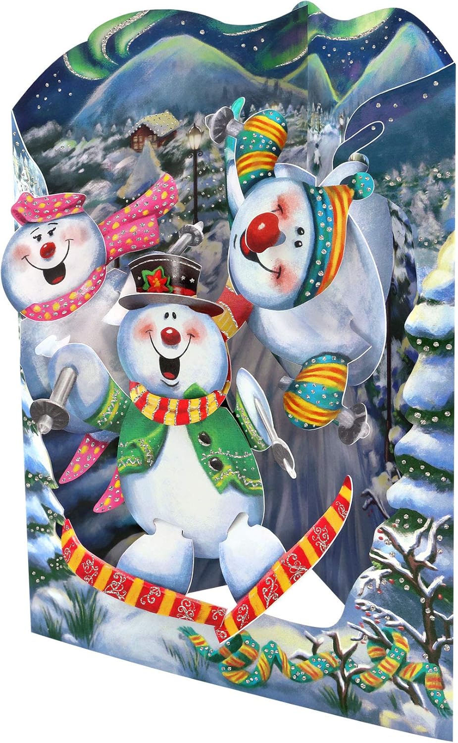 3D Pop Up Christmas Card with Snowmen
