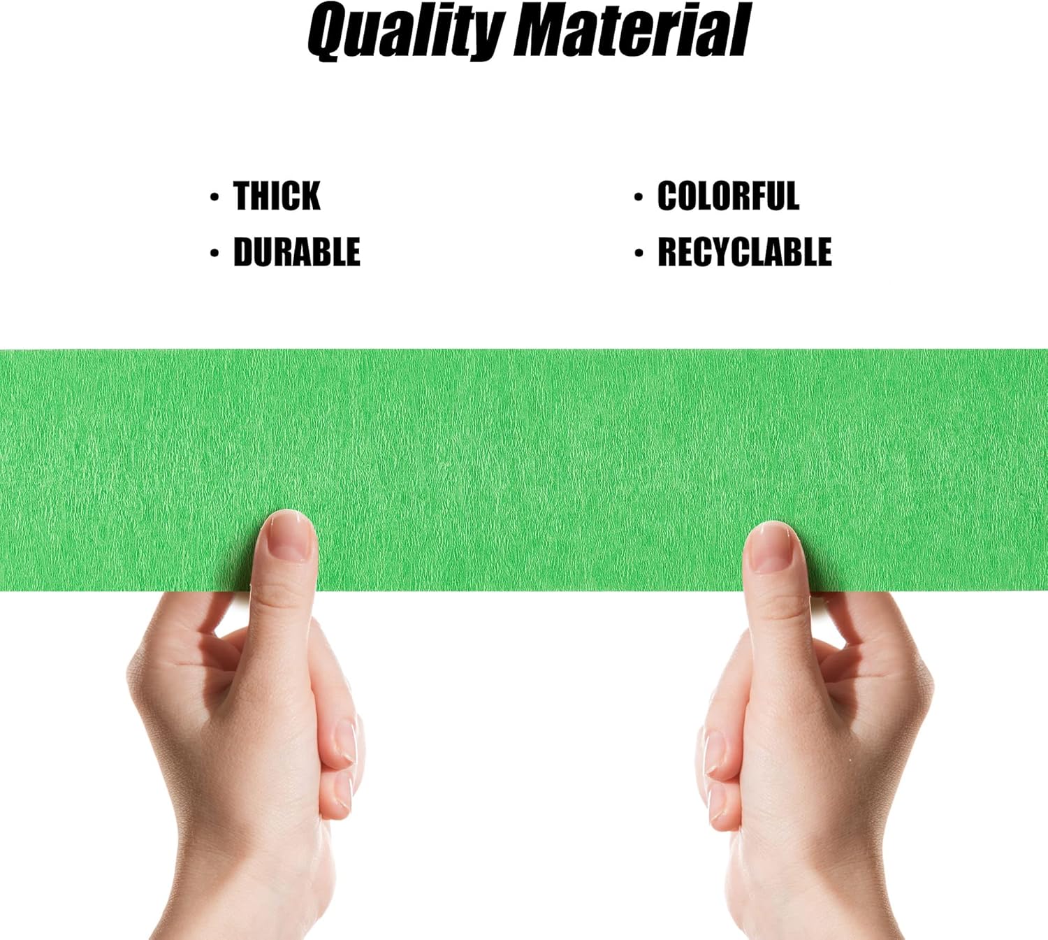 Green Streamers 8 Rolls 656ft Crepe Paper Decorations