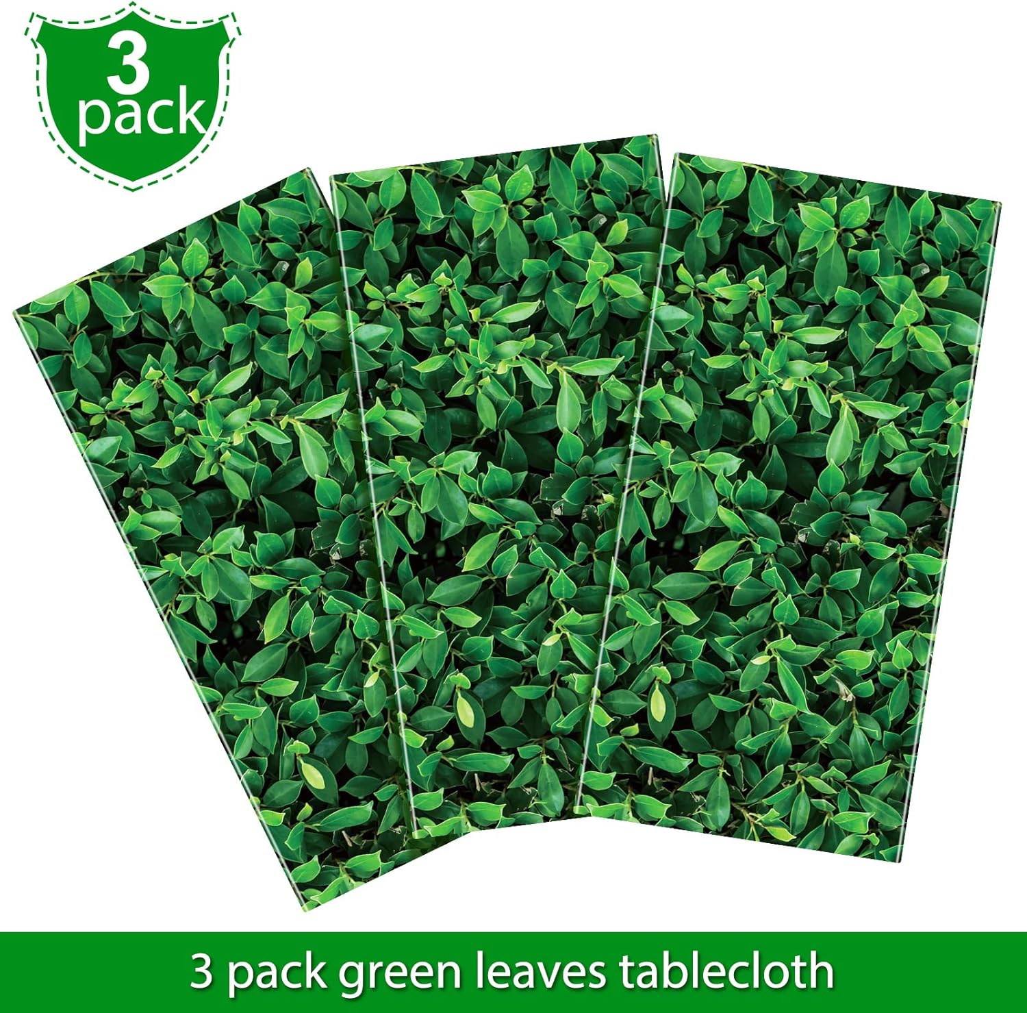 Tatuo 54x108 Inch Green Leaf Backdrop 3 Pack