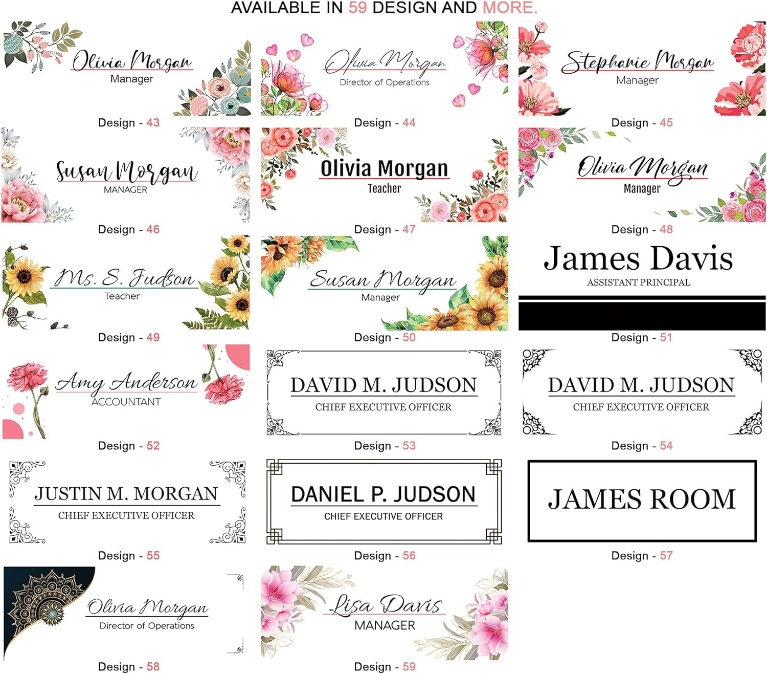 Personalized Name Plate for Desk Modern Office Decor