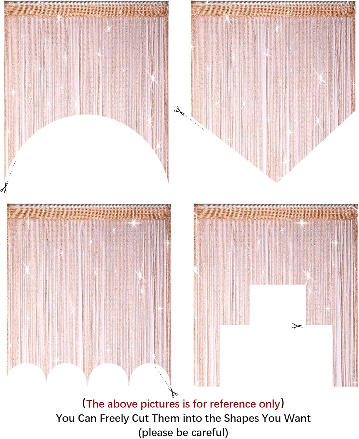 2 Pack 39x79 Inch String Curtains Door