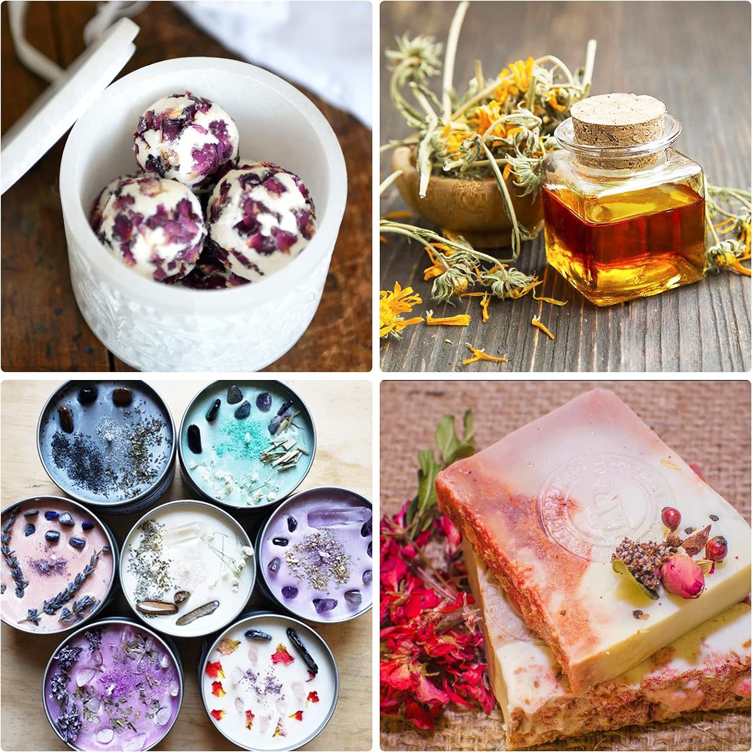 40 Bags Natural Dried Flowers Kit for Soap Candle Resin Jewelry Making