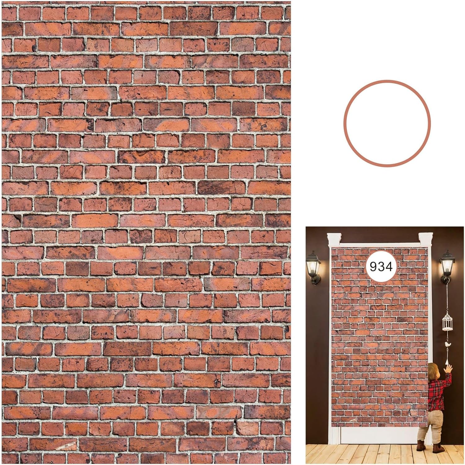 Brick Wall Backdrop Door Curtain Decor for Parties