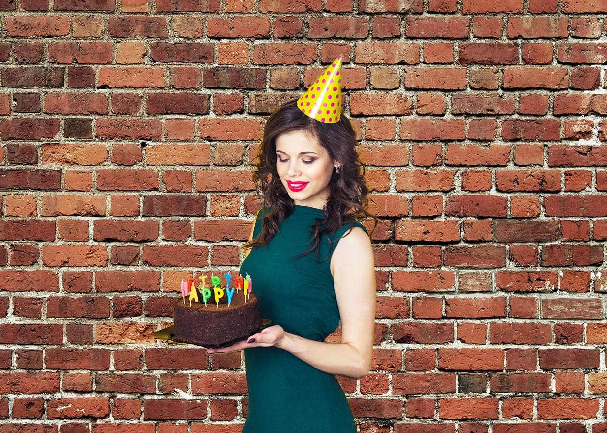 AIIKES 7x5ft Red Brick Wall Backdrop
