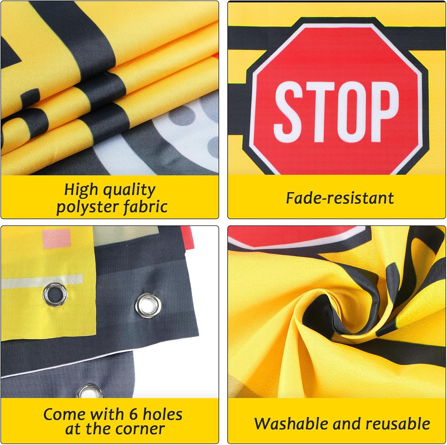 Yellow School Bus Photo Prop Banner for Back to School Party