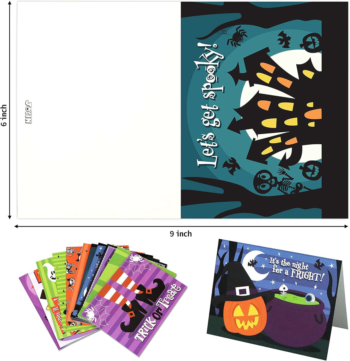 JOYIN Halloween Invitation Cards 72 Pcs 12 Designs