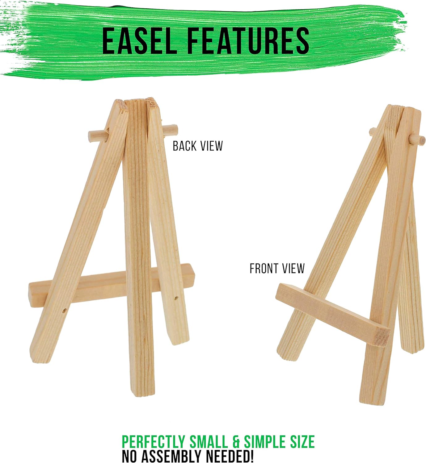 US Art Supply 5 Inch Mini Easel Display Stand 24 Pack