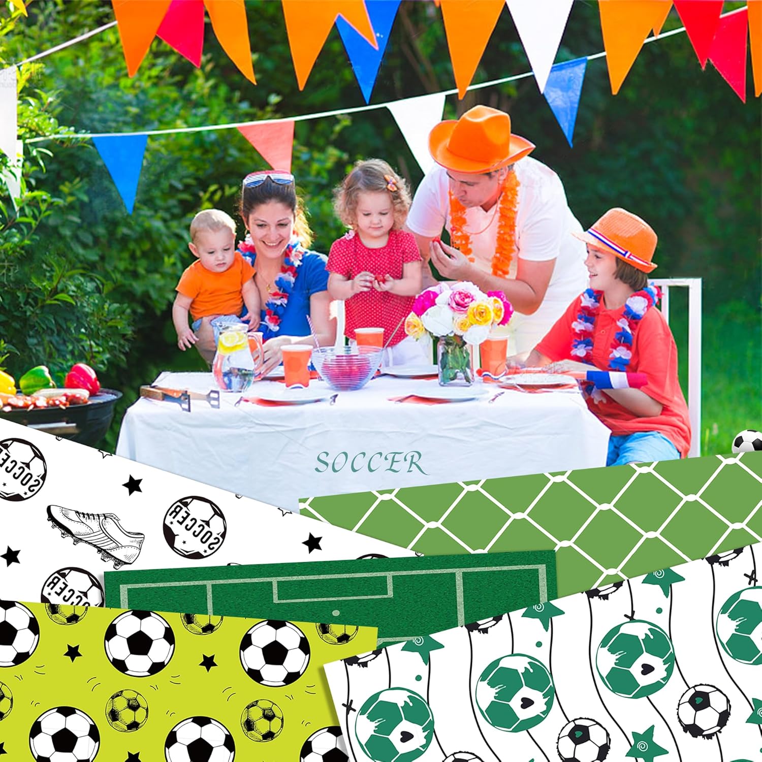 24 Pcs Soccer Pattern Decorative Paper Pad for Scrapbooking