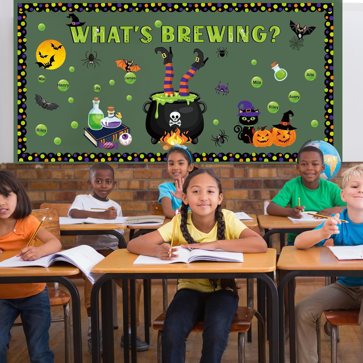 Pasimy Halloween Bulletin Board Decor Set