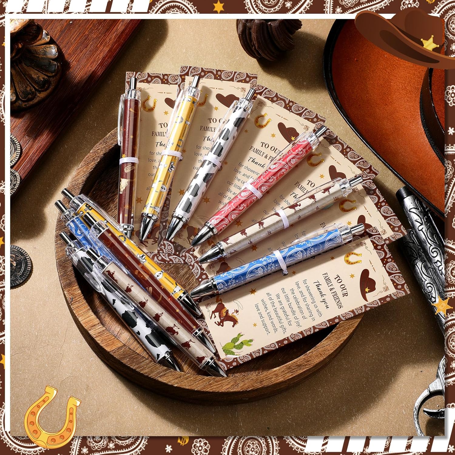 100 Pcs Cowboy Theme Baby Shower Favors Party Supplies
