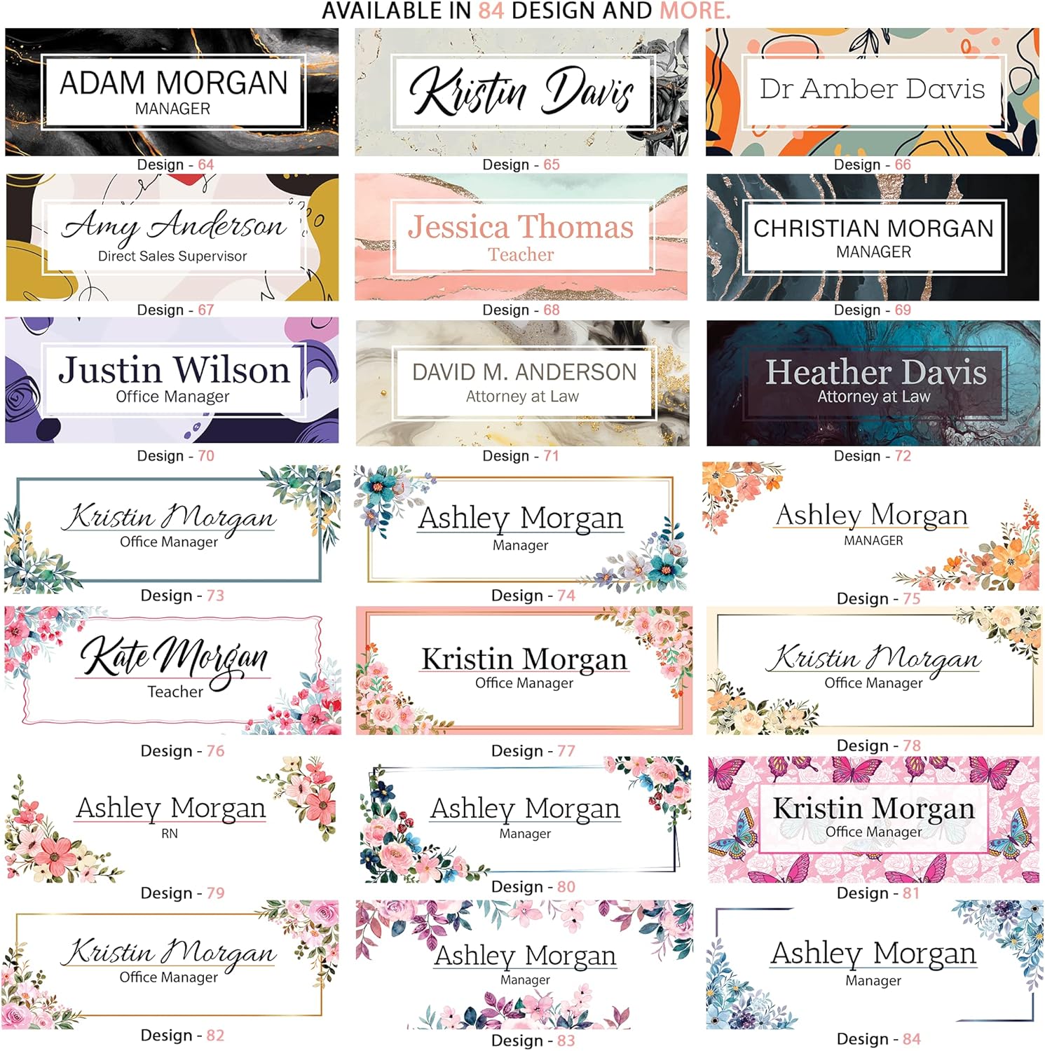 ARTSWAVE Acrylic Desk Name Plate Personalized Sign