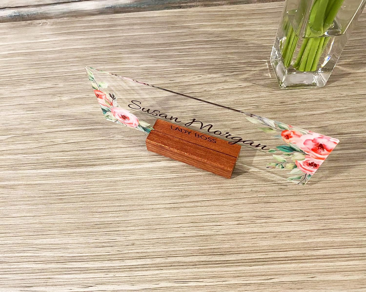 Personalized Name Plate for Desk Modern Office Decor
