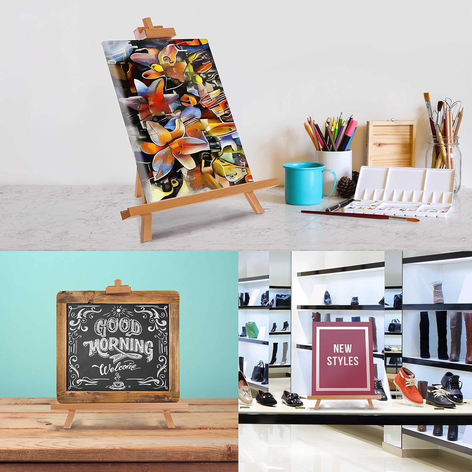US Art Supply 31 Inch Adjustable Wood Easel