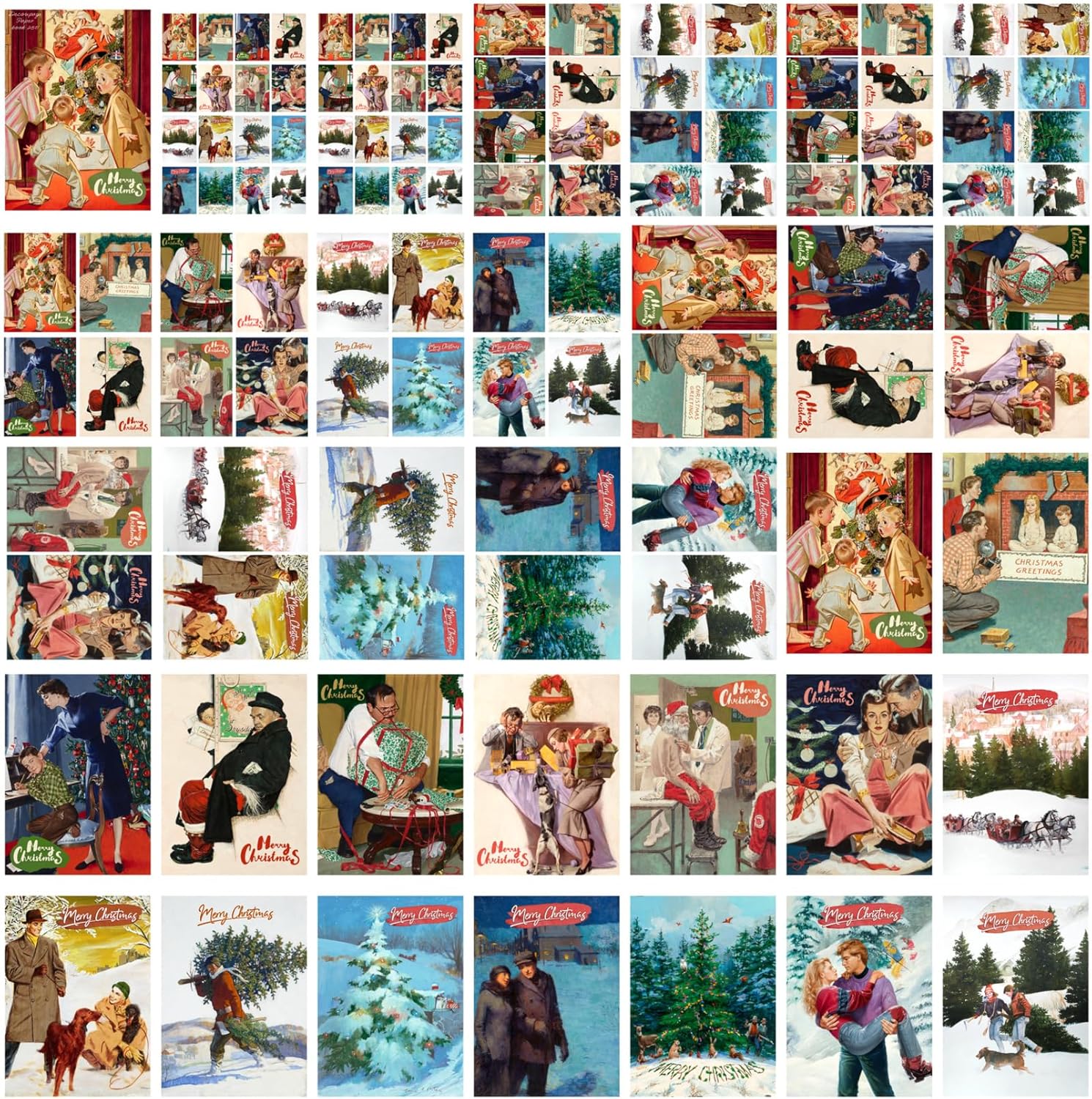 Flonz Decoupage Paper Pack Happy Families Couples Christmas 35 Sheets 6x8