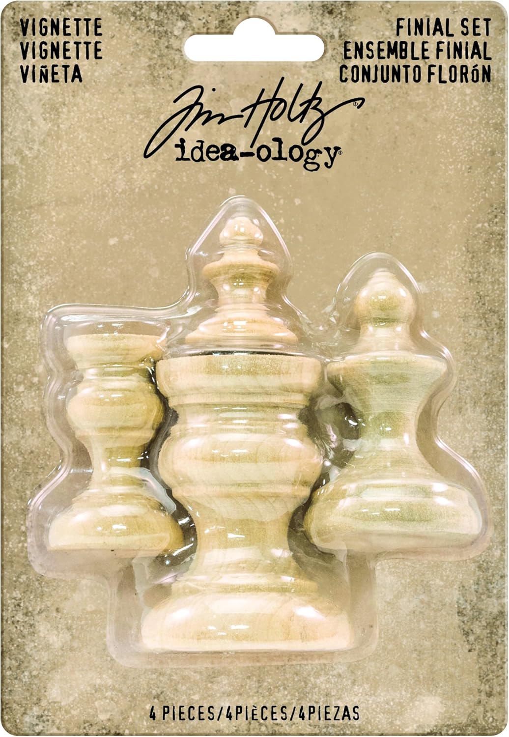 Tim Holtz Idea-ology Vignette Finial Set 4 Pieces