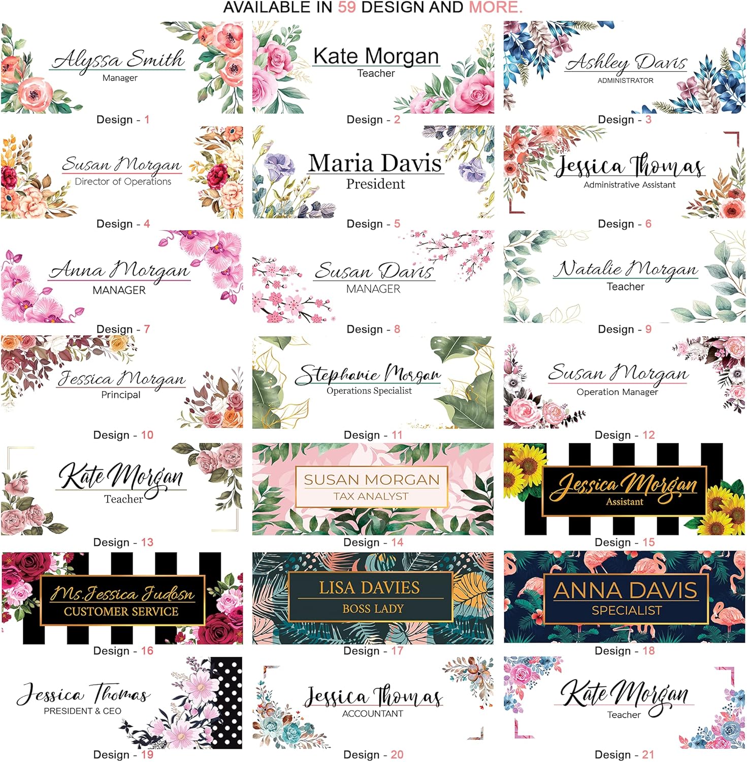 Personalized Name Plate for Desk Modern Office Decor