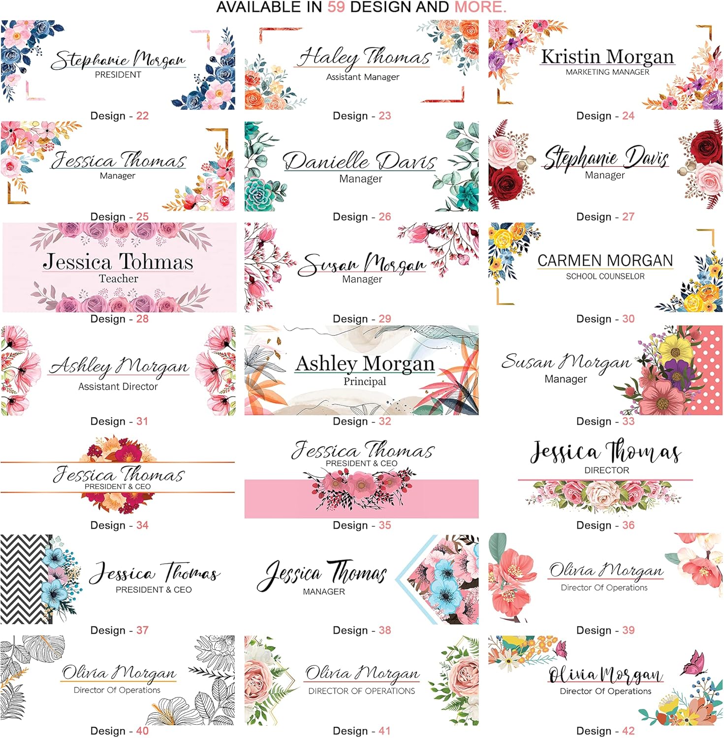 Personalized Name Plate for Desk Modern Office Decor