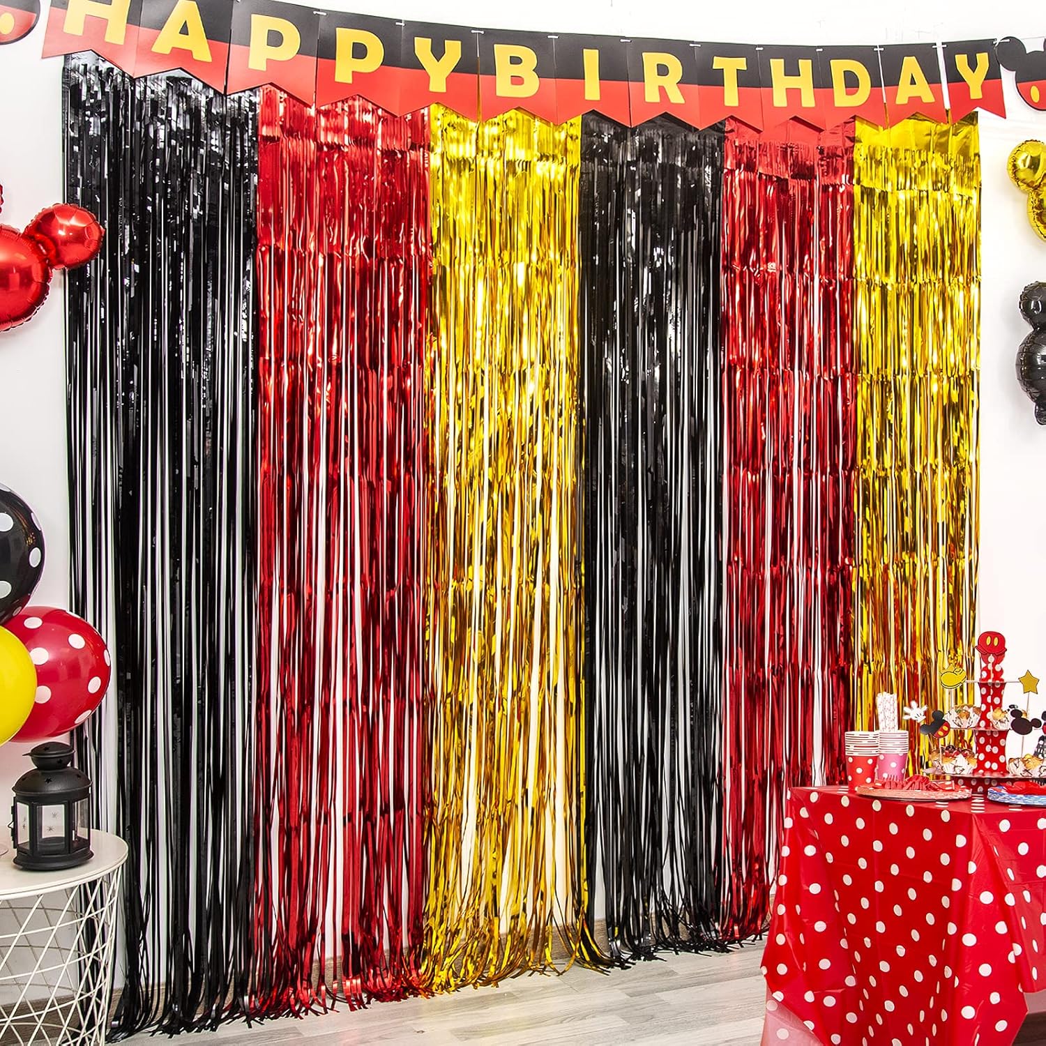 LOLStar 3 Pack Cartoon Mouse Birthday Decor Backdrop