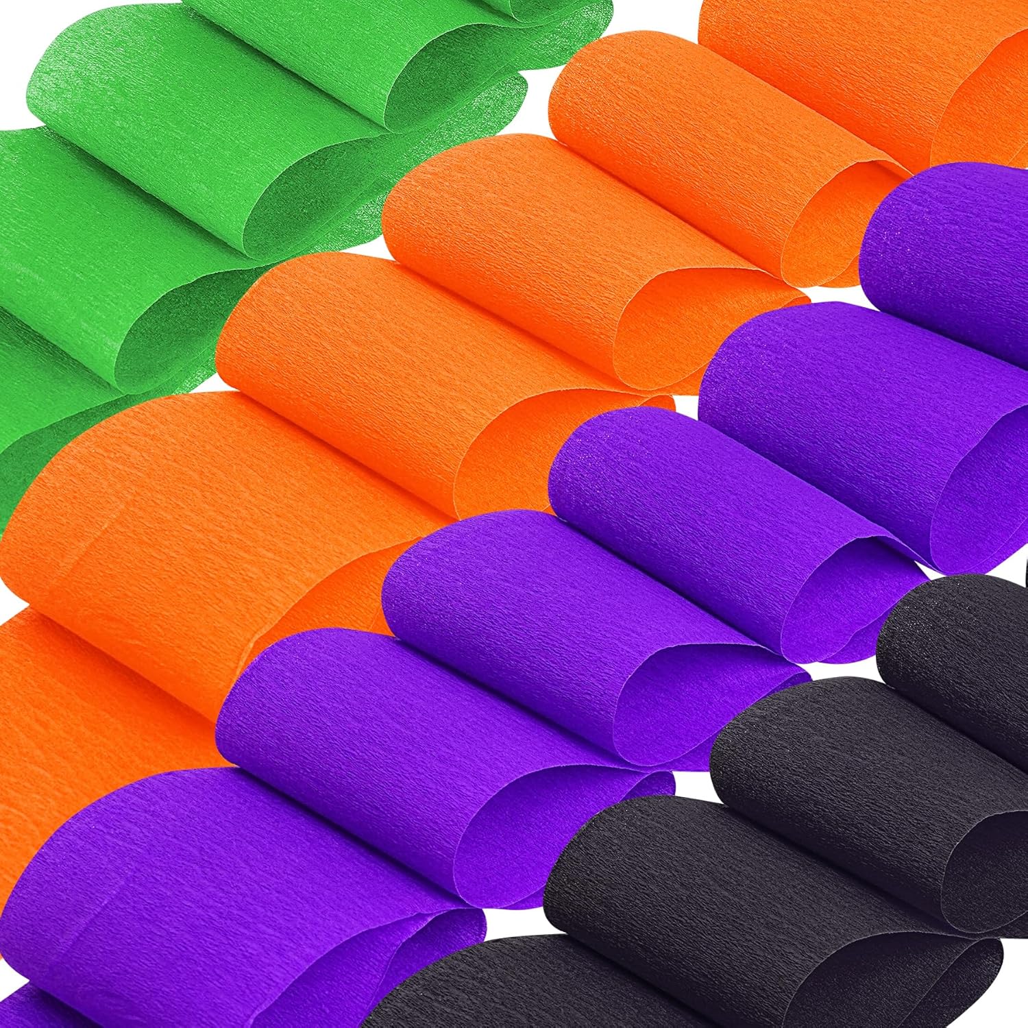 Jiebor Halloween Decor Crepe Paper Streamers 12 Rolls