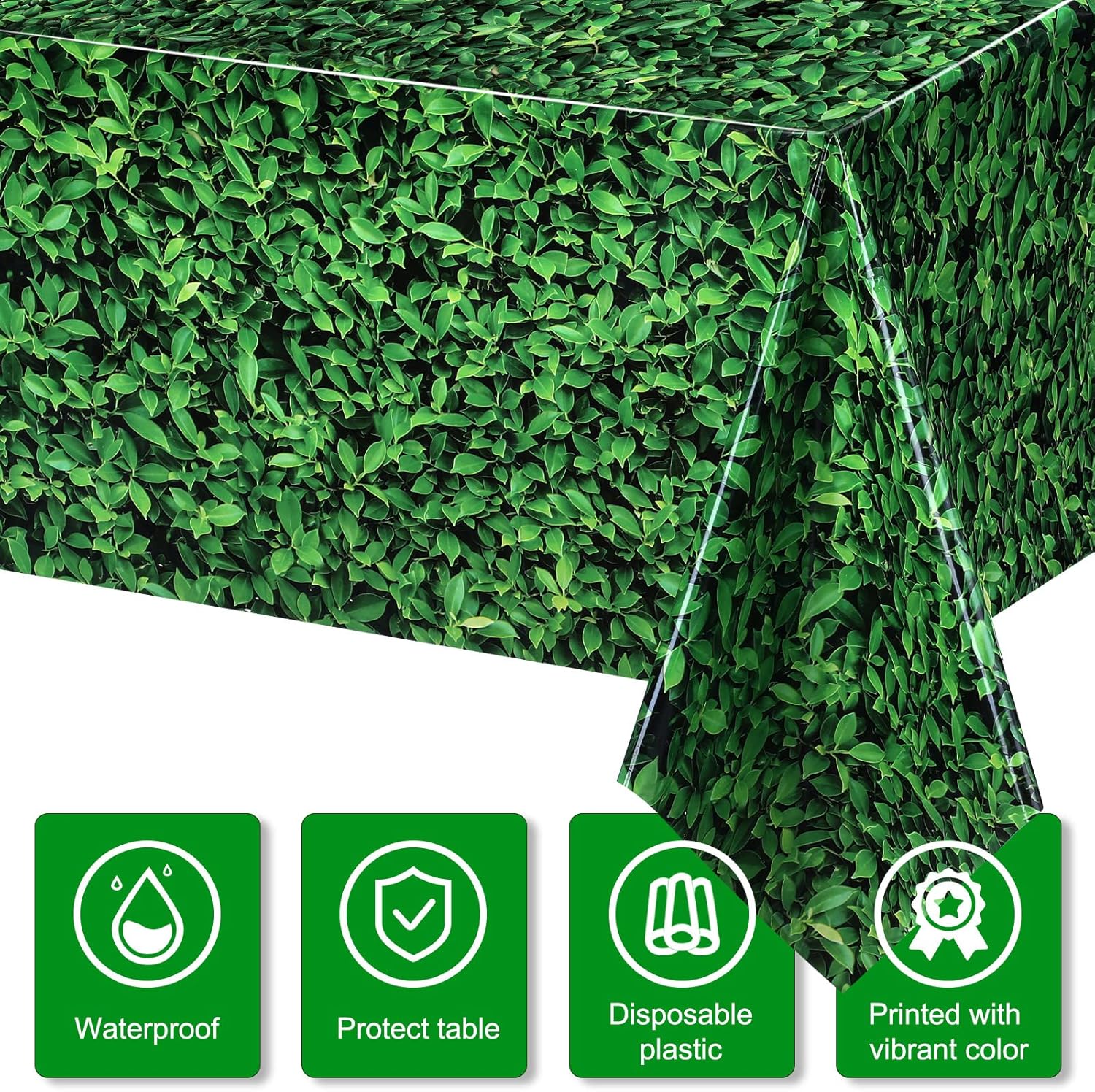 Tatuo 54x108 Inch Green Leaf Backdrop 3 Pack